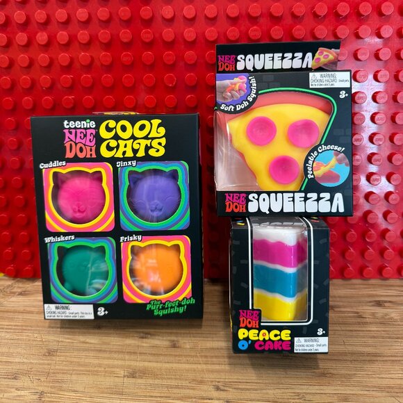 NEEDOH Other - NEW! NEEDOH TRIO PACK! Peace O'Cake, Squeezza Pizza and Teenie Cool Cats